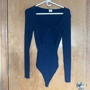 Abercrombie & Fitch Deep Blue Ribbed Top